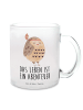 Mr. & Mrs. Panda Glühweinbecher Eule Federschmuck mit Spruch in Transparent