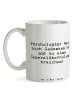 Mr. & Mrs. Panda Kaffeetasse Spruch Psychologin Gedanken mit Spruch in Weiß