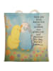 Mr. & Mrs. Panda Shopper Wellensittich Liebe Design mit Spruch in Weiß