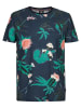 Petrol Industries T-Shirt mit Allover-Print Carbón in Blau