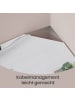 VASAGLE Eckschreibtisch Barnet in Weiß - (B)140 x (H)76 x (T)140 cm