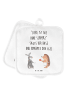 Mr. & Mrs. Panda Topflappen Hase Igel mit Spruch in Weiß