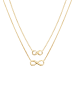 Elli Halskette 925 Sterling Silber Infinity in Gold