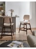 Beliani 2er-Set Barhocker ELAINE in Braun/Beige
