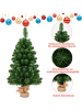 COSTWAY Künstlicher Weihnachtsbaum Mini in Grün