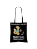 Mr. & Mrs. Panda Tote Bag Grafiker Leidenschaft mit Spruch in Schwarz