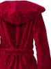 Vossen Bademantel mit Kapuze in burgundy