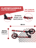 SIX DEGREES Aluminium Scooter 205 mm in racing red