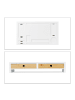 relaxdays Monitorständer in Weiß - (B)58,5 x (H)11x (T)32,5 cm