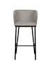 Beliani 2-tlg Barhocker MINA in Grau/Schwarz