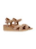 Geox Ischia Corda Sandalen aus Leder mit Keilabsatz Rose
