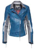 JILANI Damen Lederjacke in Blau