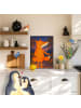 Mr. & Mrs. Panda Poster Fuchs Laterne Design ohne Spruch in Weiß