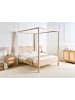 Beliani Himmelbett HAUTERIVES in Braun - (W) 165 x (H) 204 x (L) 211 cm