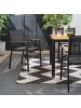 home24 Gartenstuhl Daly mit Gitterstoff 2er-Set in Braun / Schwarz