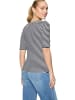 Zero  Basic Shirt mit U-Boot-Ausschnitt in Cream/Dark Blue