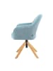 DUBI Möbel 2er-Set: Bürostuhl Mika-Amia in Hellblau - (B)60 x (H)88 x  (T)65 cm