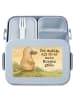 Mr. & Mrs. Panda Lunchbox Schnabeltier Mut Design mit Spruch in Blau Pastell