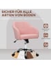 HOMCOM Bürostuhl in Rosa 56L x 61B x 86H cm