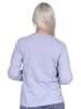 NORMANN langarm Schlafanzug Pyjama Oberteil Shirt Mix & Match - 76875 in blau-melange