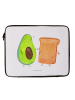 Mr. & Mrs. Panda Notebook Tasche Avocado Toast ohne Spruch in Weiß