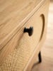 KADIMA DESIGN Lowboard 100x45x40 cm TV-Kommode mit Eiche-Dekor & Rattan, Design