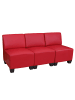 MCW Modular 3-Sitzer Sofa Moncalieri, Rot, ohne Armlehnen