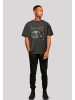 F4NT4STIC Oversize T-Shirt US National Parks Yellowstone Bear Playing Banjo in schwarz