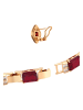faina Women Jewelry Set in rose gold red