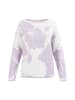 Usha Damen Strick Pullover in Flieder Weiss