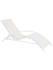 Beliani Gartenliege GAETA in Beige/Weiß - (W) 60 x (H) 93 x (L) 170 cm