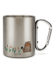 Mr. & Mrs. Panda Kaffeetasse Otter Stein ohne Spruch in Silber