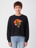 wat? Apparel Sweatshirt Kaktus im Sonnenuntergang in Schwarz
