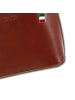Florence Florence Umhängetasche, Schultertasche Leder braun, dunkelbraun ca. 17cm