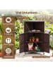 COSTWAY Gartenschrank PE-Rattan Ecke 66 x 47 x 111 cm in Braun