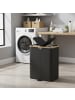 SONGMICS Wäschebox Roxanne in Schwarz-Beige - (B)38.5 x (H)75 x (T)52 cm