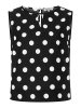 More & More kurzes Blusentop, gepunktet in various dots print