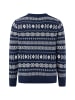 Ragman Pullover in marine ecru - 0001