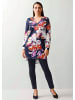 Alba Moda Longbluse mit floralem Print in marine