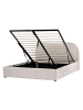Beliani Doppelbett QUILLIEN in Beige/Grau - (W) 152 x (H) 91 x (L) 217 cm