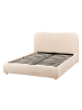 Beliani Doppelbett BLAGNAC in Beige/Braun - (W) 156 x (H) 98 x (L) 228 cm
