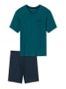 Schiesser Pyjama Comfort Essentials in Blau