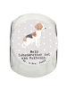 Mr. & Mrs. Panda Leckerli Glas Foxhound Lebensretter mit Spruch in Grau Pastell