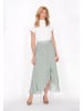 Usha Women Skirt in turquoise white