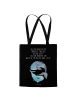 Mr. & Mrs. Panda Henkeltasche Walfisch Thunfisch mit Spruch in Schwarz