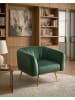 Beliani Sessel LACONIA in Grün/Gold - (W) 85 x (H) 70 x (L) 76 cm