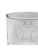 Mr. & Mrs. Panda Whisky Tumbler Sternzeichen Krebs mit Spruch in Transparent