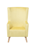 Beliani Ohrensessel ONEIDA in Gelb/Braun - (W) 74 x (H) 108 x (L) 60 cm