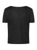 More & More feminines Shirt mit Wasserfall-Ausschnitt in black