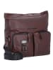 Piquadro Harper Umhängetasche Leder 34 cm Laptopfach in dark brown